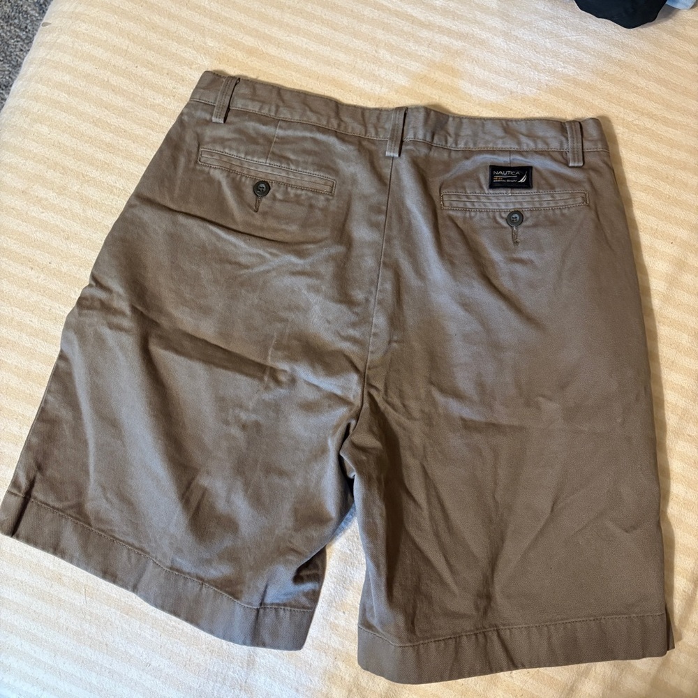 Nautica Men’s Rigger Greige Khaki Shorts Size 34W 100% COTTON - Picture 6 of 6